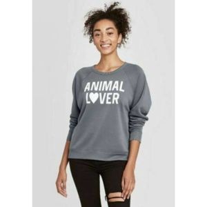Grayson Threads Animal‎ Lover Gray Pullover Sweatshirt NWT